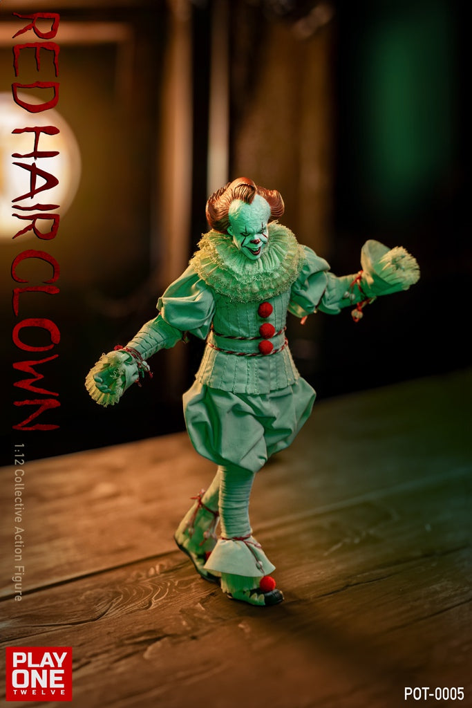 Play One twelve POT-0005 1/12 Red Hair Clown Pennywise Action Figure Model Toy