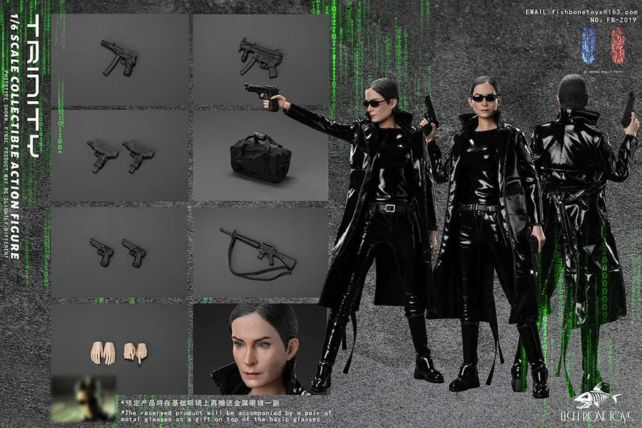 Presale FISH BONETOYS FB-Z019 1/6 The Matrix Trinity Female Action Figure Toy