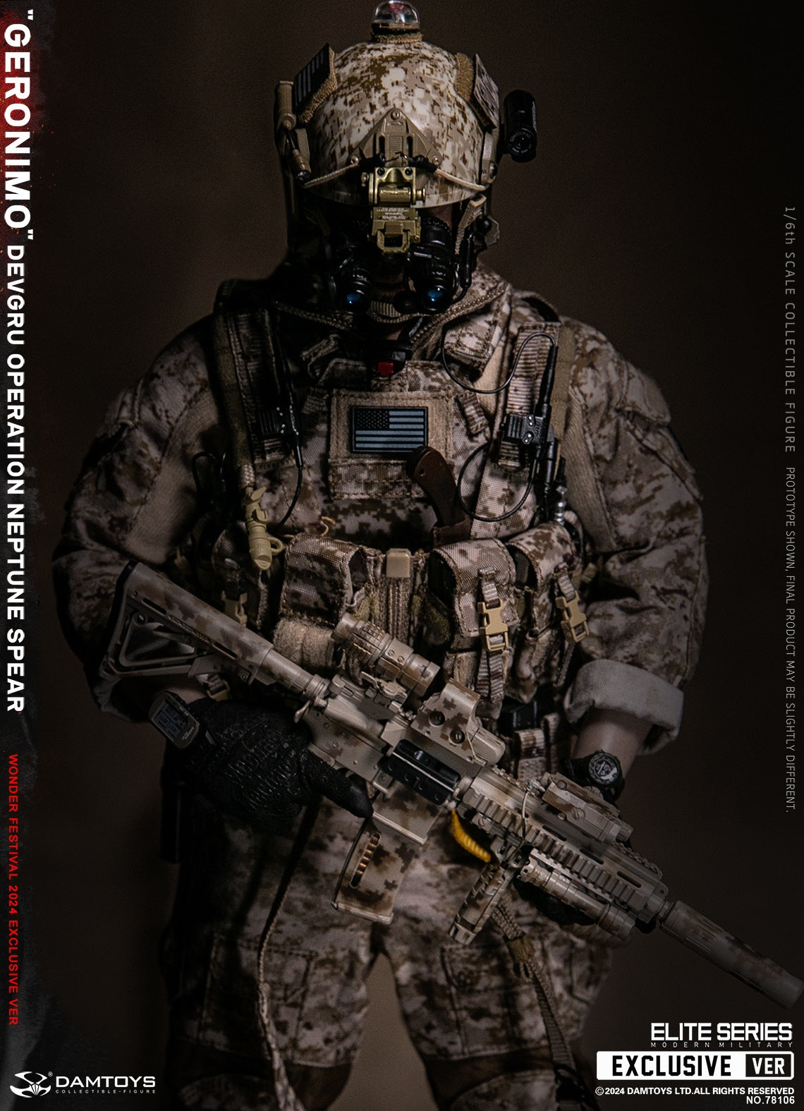 DAMTOYS 78106 1/6 DEVGRU Operation Neptune Spear GERONIMO Actionfiguren-Modell