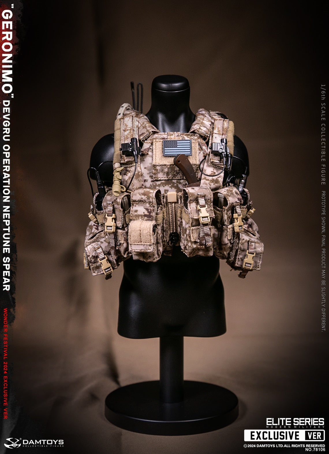 DAMTOYS 78106 1/6 DEVGRU Operation Neptune Spear GERONIMO Actionfiguren-Modell