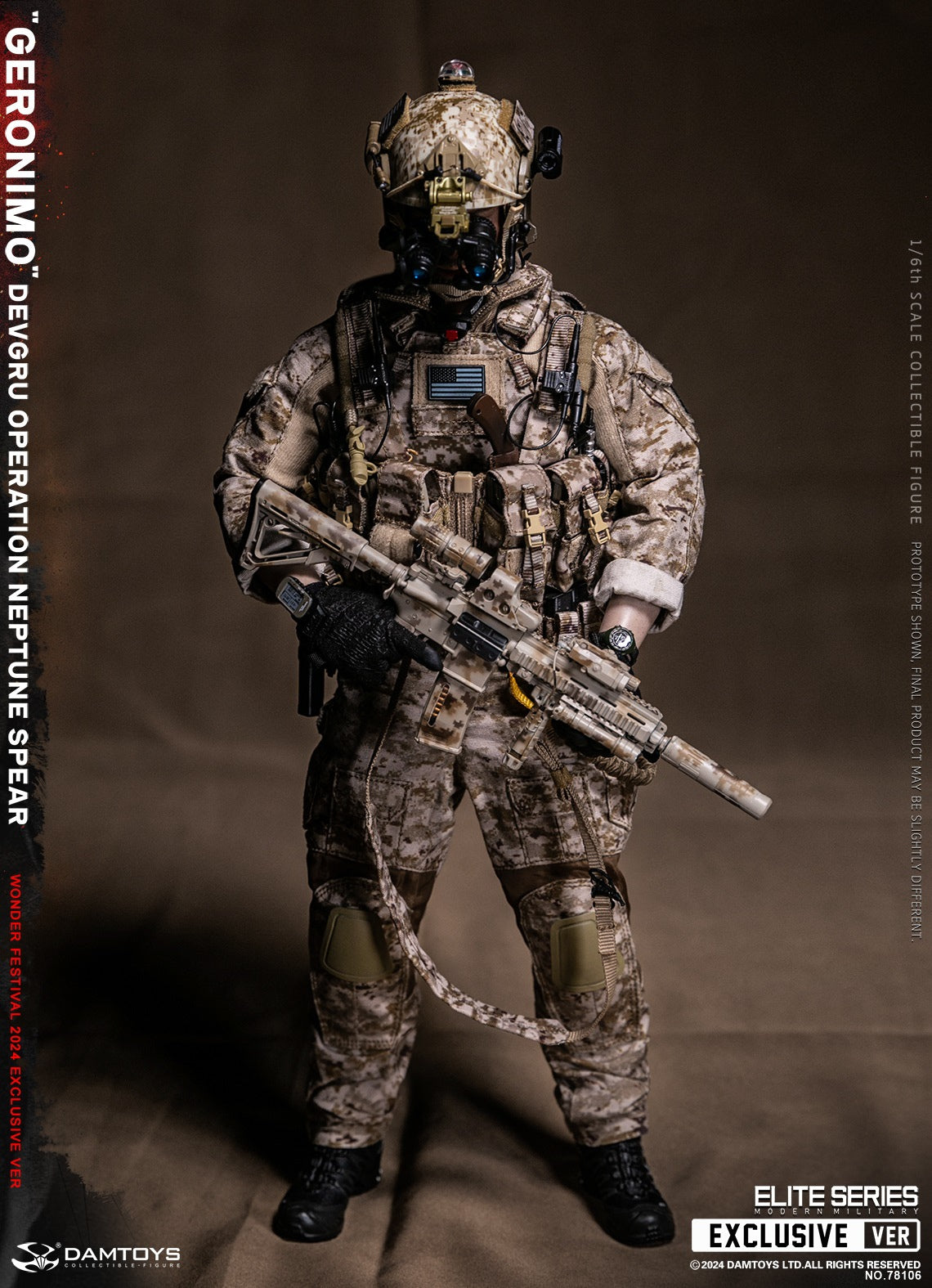 DAMTOYS 78106 1/6 DEVGRU Operation Neptune Spear GERONIMO Actionfiguren-Modell