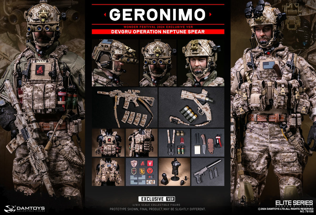 DAMTOYS 78106 1/6 DEVGRU Operation Neptune Spear GERONIMO Actionfiguren-Modell