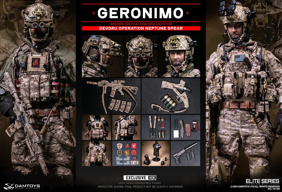 DAMTOYS 78106 1/6 DEVGRU Operation Neptune Spear GERONIMO Actionfiguren-Modell