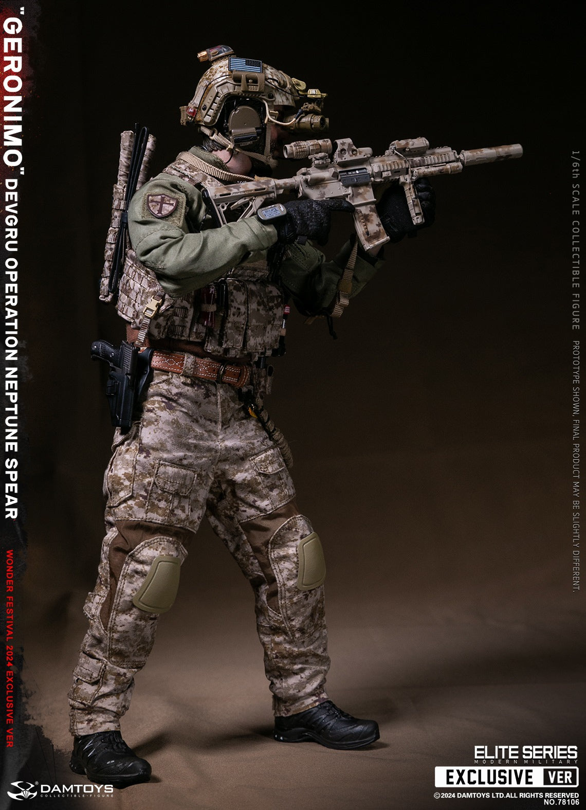 DAMTOYS 78106 1/6 DEVGRU Operation Neptune Spear GERONIMO Actionfiguren-Modell