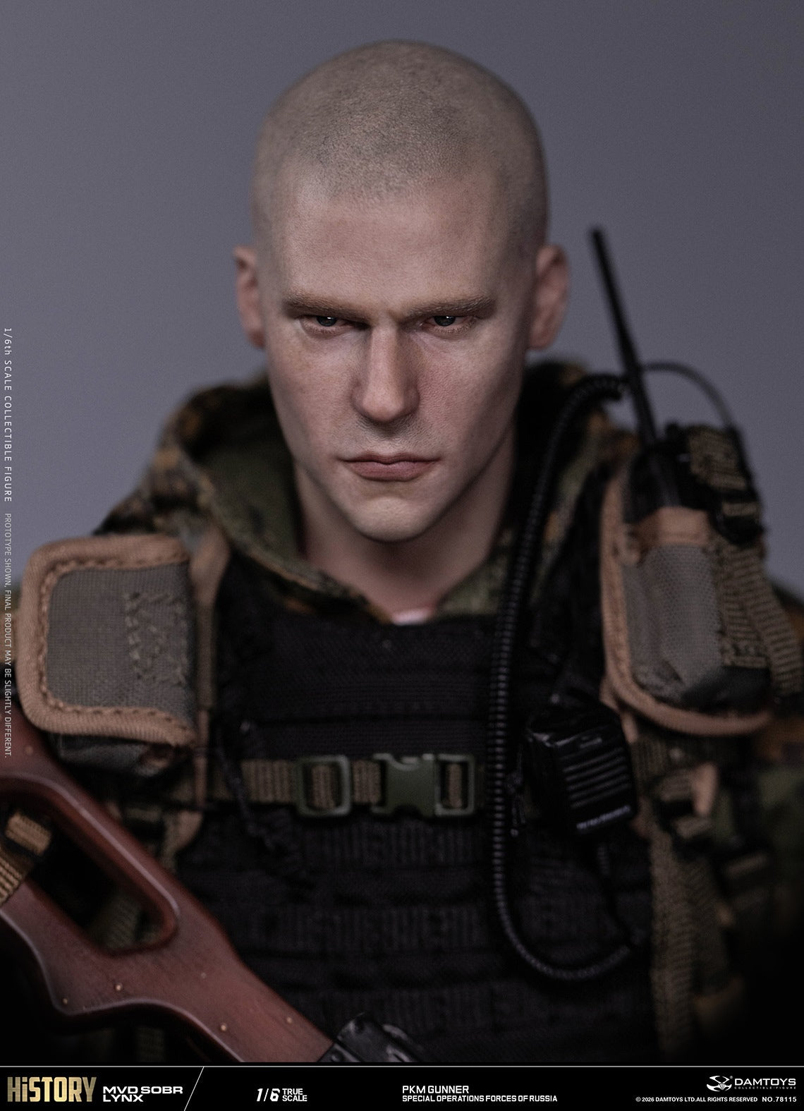 Presale DAMTOYS 78115 1/6 Russian Spetsnaz Mvd Sobr Lynx Pkm Gunner Action Figure