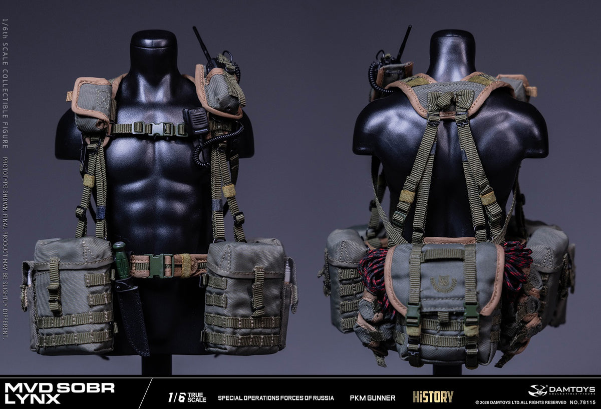 Presale DAMTOYS 78115 1/6 Russian Spetsnaz Mvd Sobr Lynx Pkm Gunner Action Figure