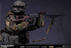 Presale DAMTOYS 78115 1/6 Russian Spetsnaz Mvd Sobr Lynx Pkm Gunner Action Figure