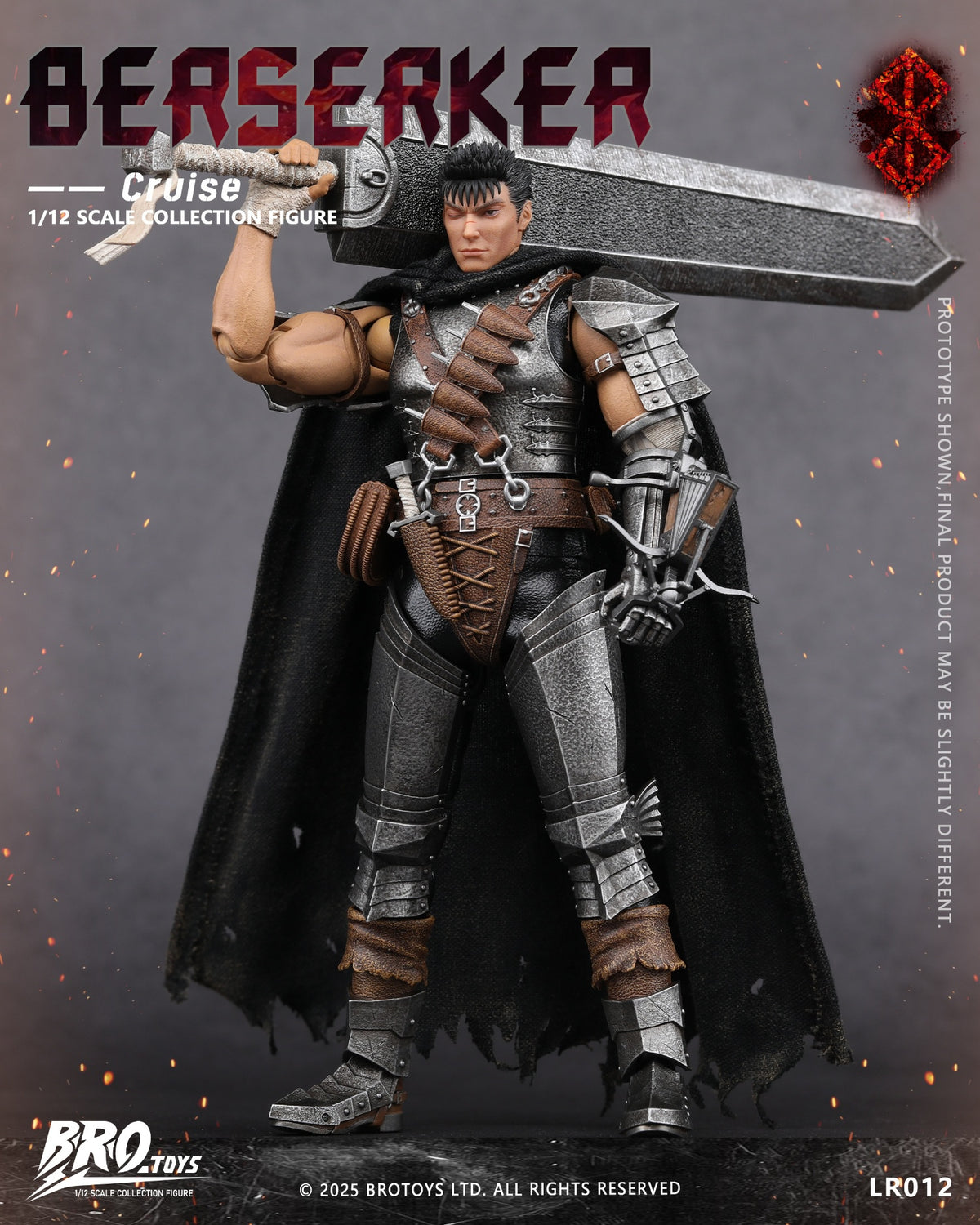 BROTOYS LR012 1/12 Berserk Guts Cruise Collectible Male Action Figure Model Toy
