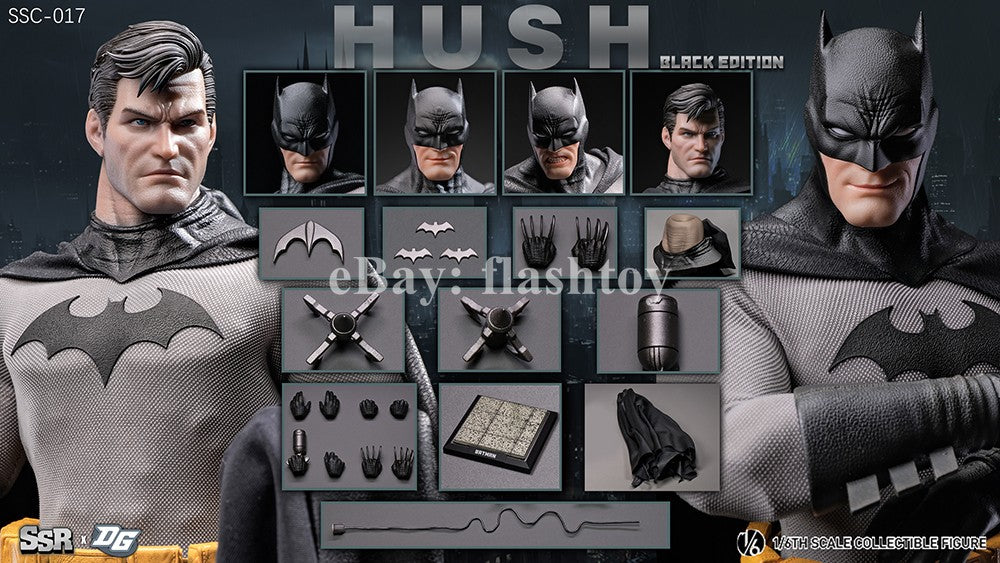 Presale SSR X DG SSC-017 1/6 HUSH 2.0 Male Action Figure Model Toy Black Edition