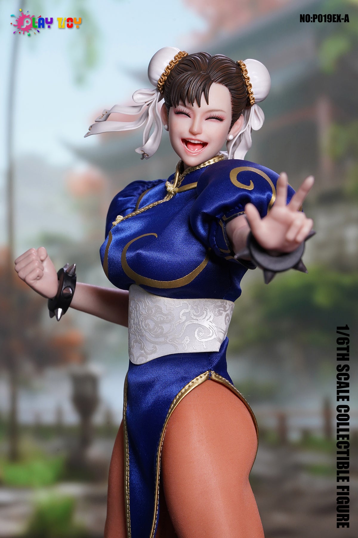 Presale PLAY TOY P019EX-A 1/6 Street Fighter Chun-Li Action Figure Blue Ver.