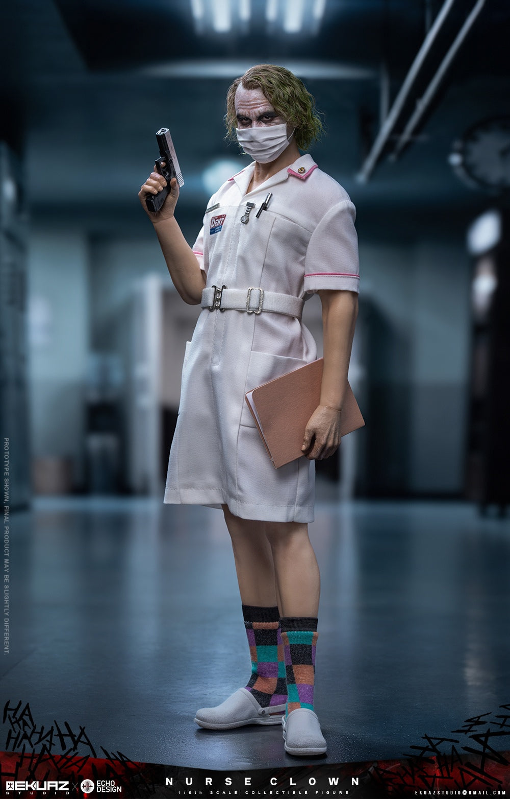 Presale EKUAZ STUDIO EKS014 1/6 Bat Man Nurse Clown The Joker Action Figure