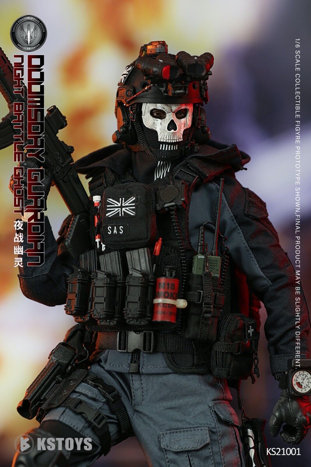 KSTOYS KS21001 1/6 Doomsday Guardian Night Battle Ghost 12" Action Figure Model