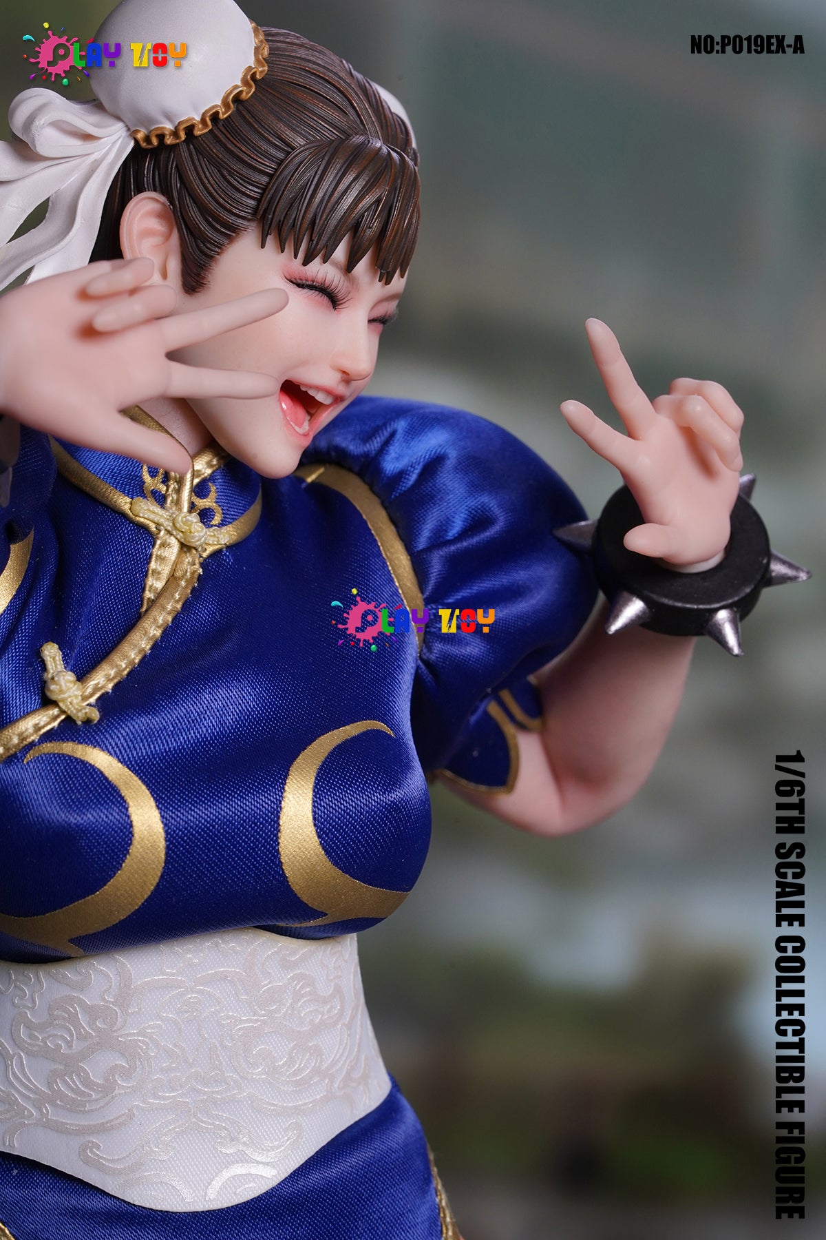 Presale PLAY TOY P019EX-A 1/6 Street Fighter Chun-Li Action Figure Blue Ver.