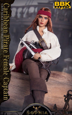 BBK BBK017 1/6 Caribbean Pirate Sophia Female Captain 12" Action Figure Model