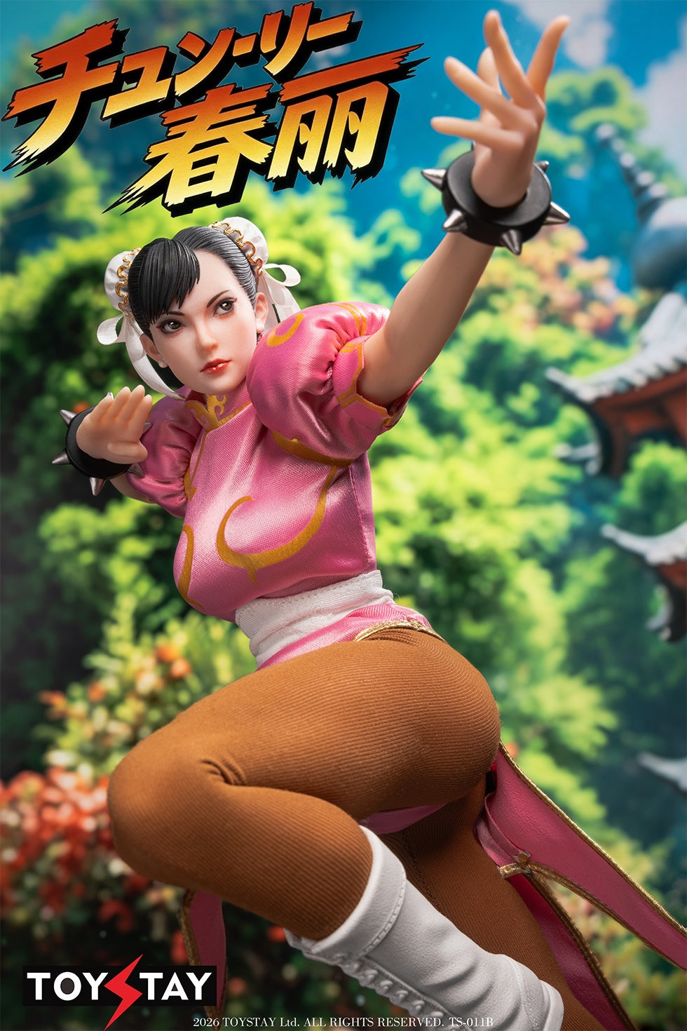 Presale TOYSTAY TS-011B 1/6 Kung Fu Girl Chun Li Female Action Figure Toy Pink Ver.