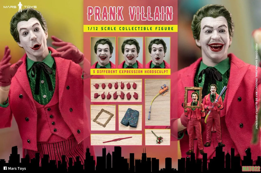 Mars Toys MAT022 1/12 Prank Villain Joker Collectible Male Action Figure Model