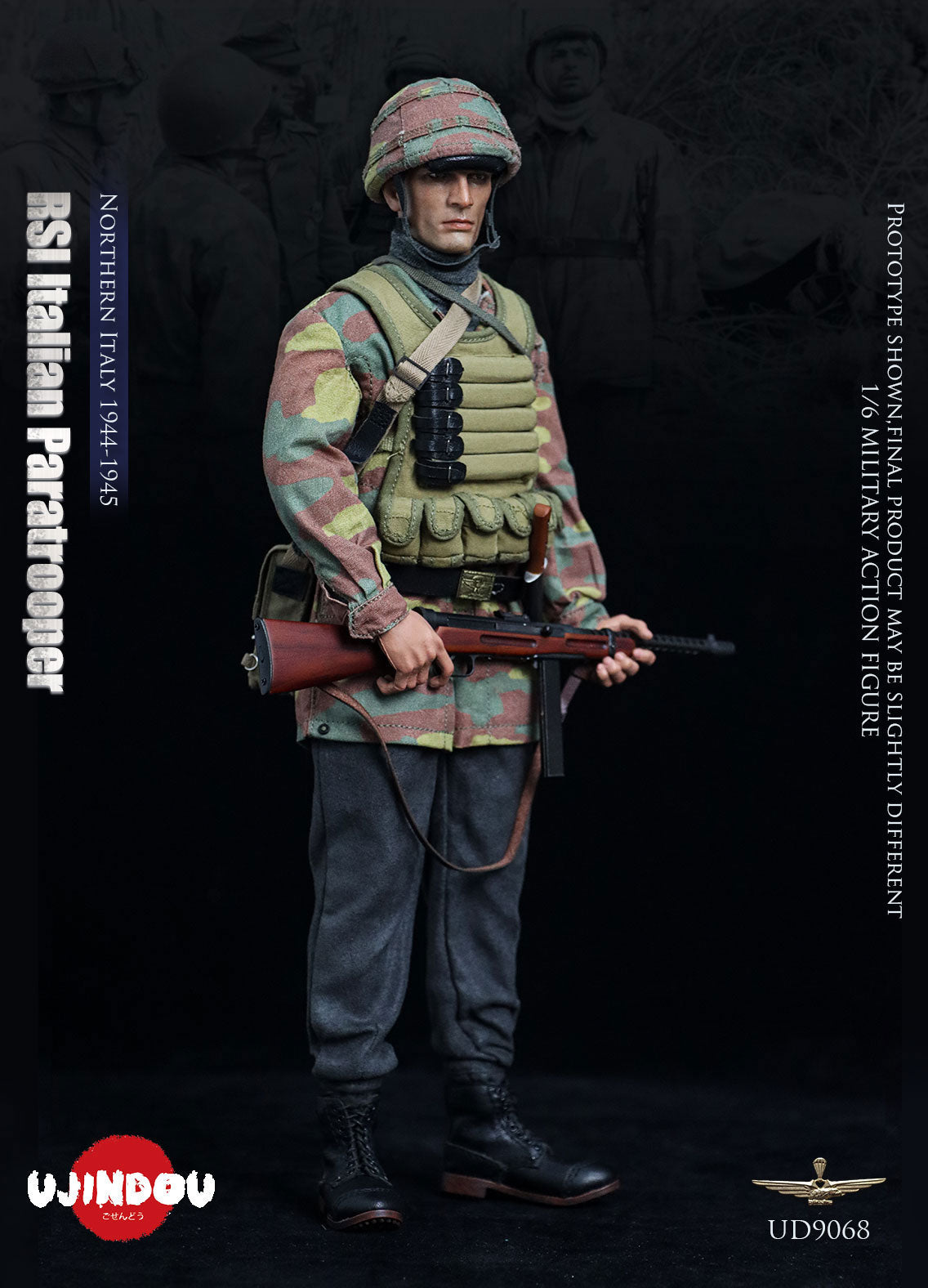 Presale UJINDOU UD9068 1/6 RSI Italian Paratrooper Northern Italy Action Figure