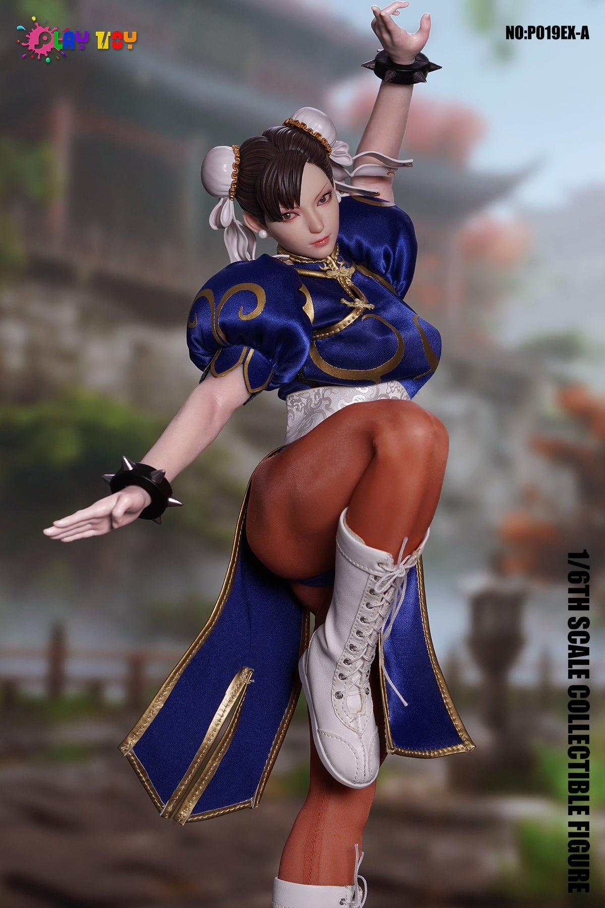Presale PLAY TOY P019EX-A 1/6 Street Fighter Chun-Li Action Figure Blue Ver.