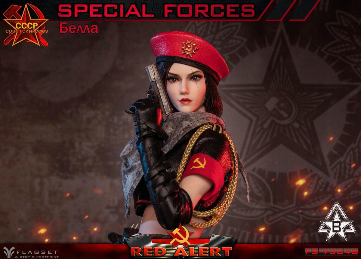 FLAGSET FS73048B 1/6 Red Alert Mobilize Troops Sniper Female Action Figure Model