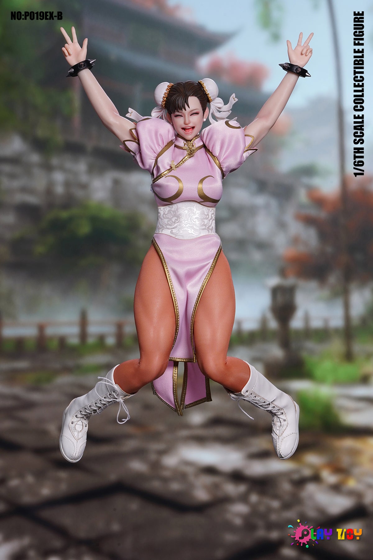 Presale PLAY TOY P019EX-B 1/6 Street Fighter Chun-Li Action Figure Pink Ver.