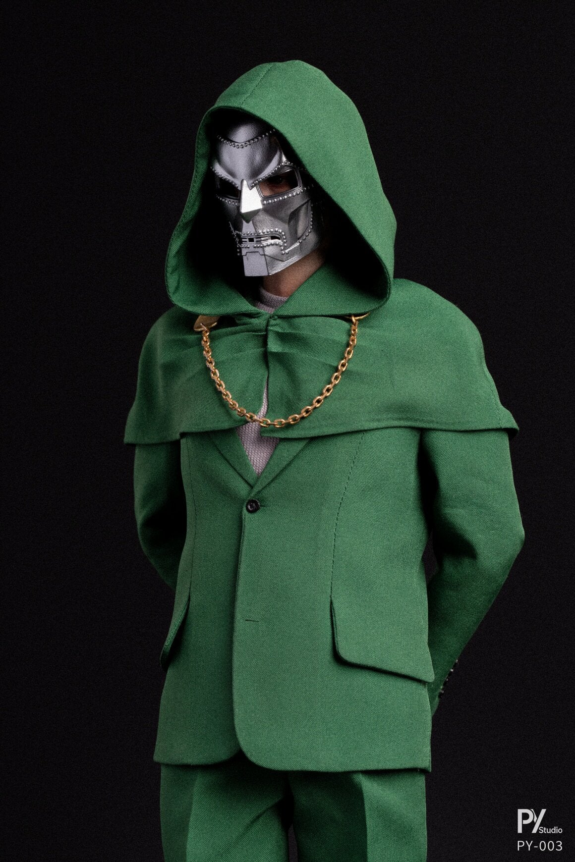 Presale PY STUDIO PY-003 1/6 Green Robed Masked Stranger Action Figure Model Toy