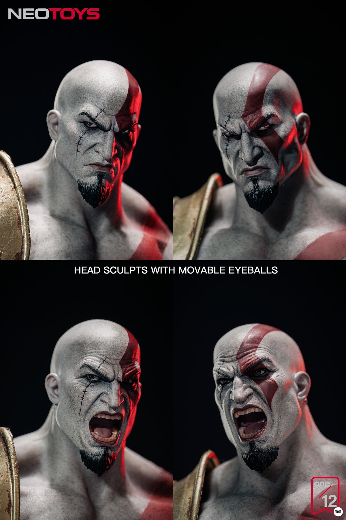 Presale NEOTOYS NEO‑001 1/12 The God Kratos Ghost of War Action Figure Model Toy