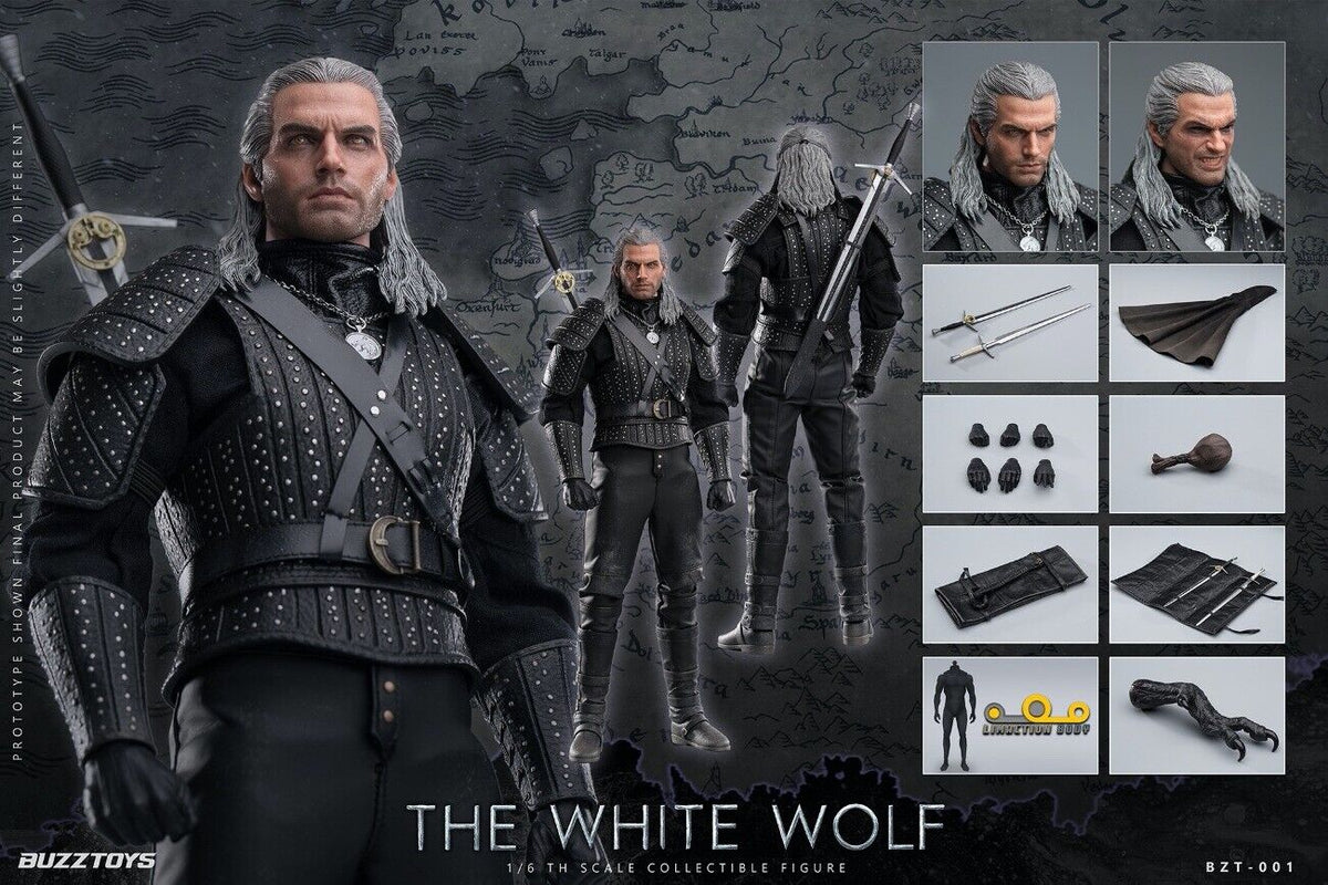 BUZZTOYS BUZ001 1/6 The Witcher The White Wolf Geralt Henry 12" Action Figure