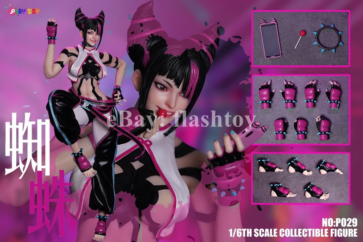 Presale PLAY TOY P029 1/6 Female Fighter Spider Juri Collectible Action Figure