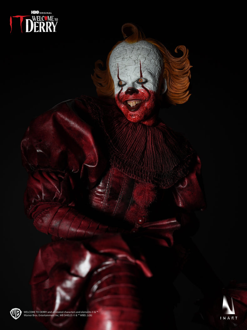 Vorverkauf INART Ag A045 1/6 It Welcome to Derry Pennywise the Dancing Clown Figur blutverschmiertes Outfit Version
