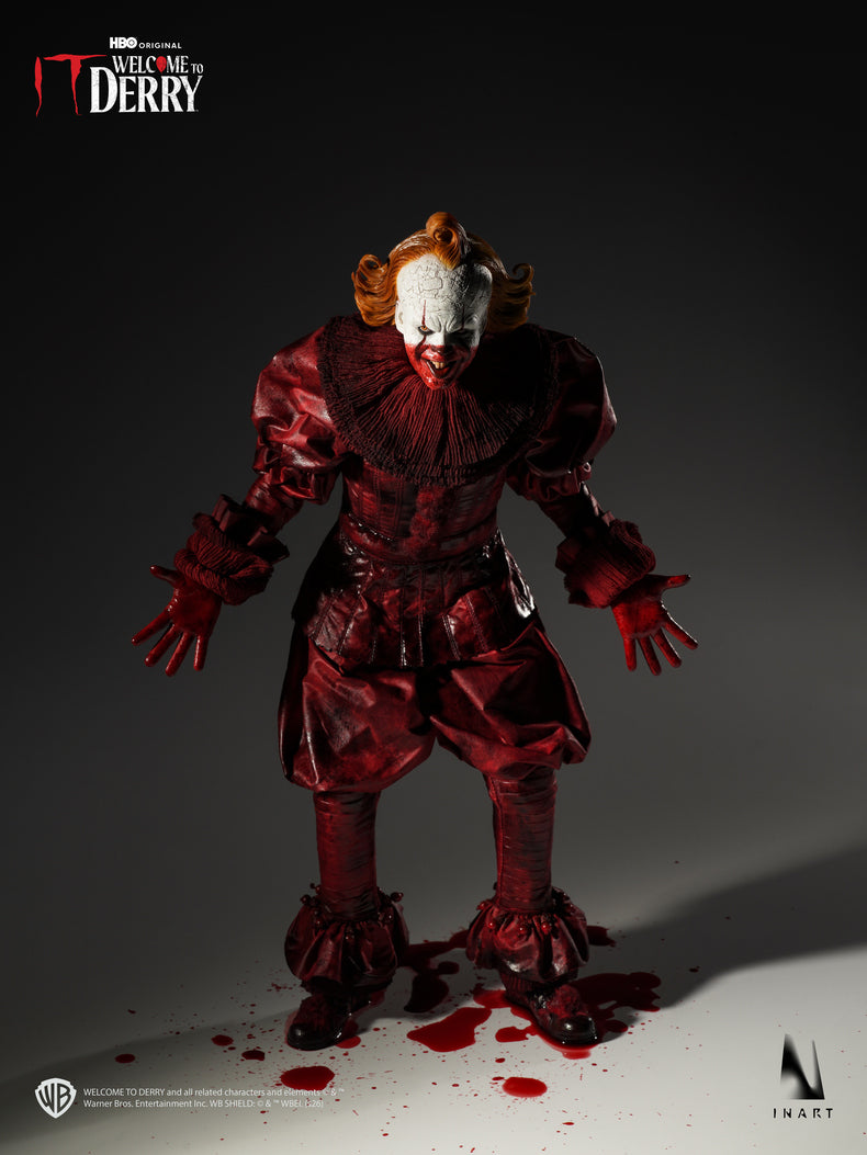Vorverkauf INART Ag A045 1/6 It Welcome to Derry Pennywise the Dancing Clown Figur blutverschmiertes Outfit Version
