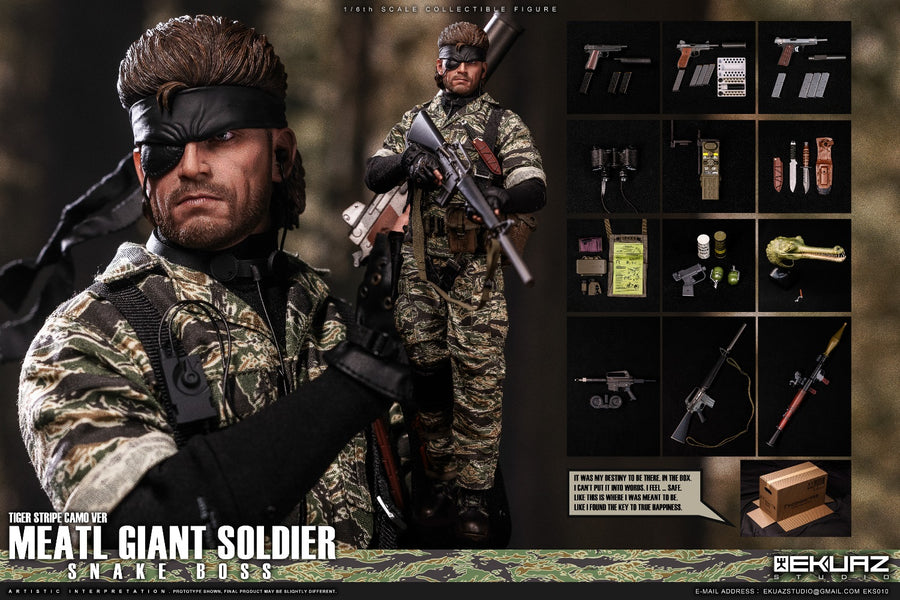 EKUAZ STUDIO EKS010 1/6 Metall Shadow Gear Solid Snake Sammelbare Actionfigur