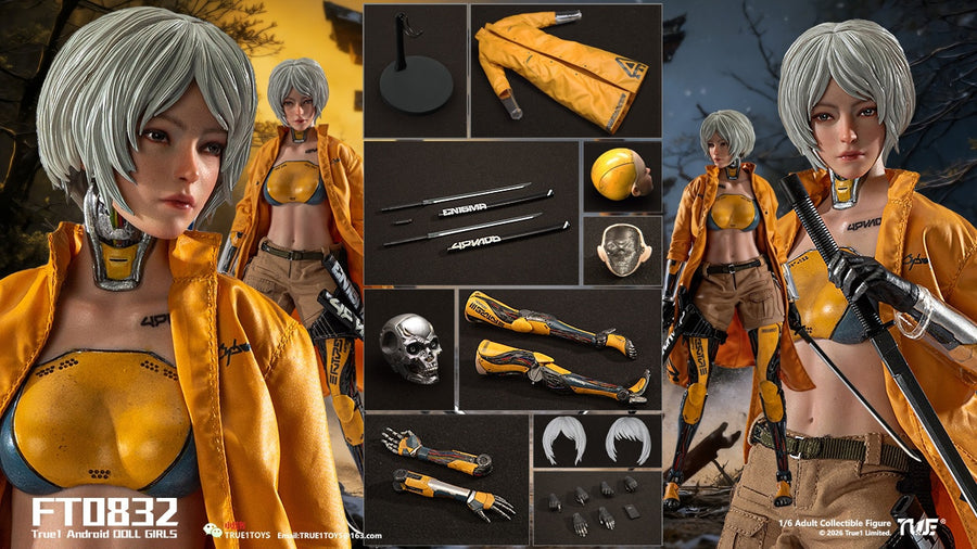 Vorverkauf True1Toys FT0832 1/6 Android Bill Weißhaarige weibliche Actionfigur Spielzeug