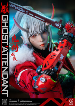 Presale POP COSTUME GS-002 1/6 Ghost Attendant Red Remains Action Figure Model