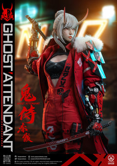Presale POP COSTUME GS-002 1/6 Ghost Attendant Red Remains Action Figure Model