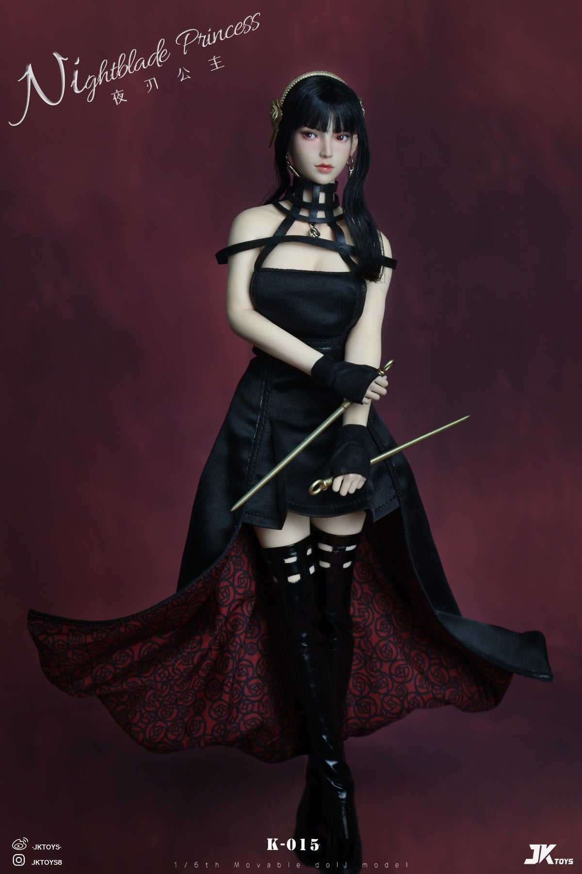 Vorverkauf JKTOYS K-015 1/6 Thorn Princess Yor Forger Cosplay-Zubehör für 12" Körper