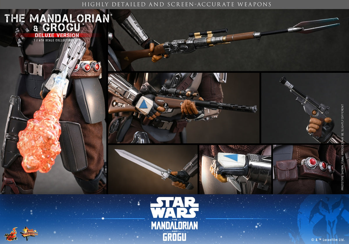 Hot Toys MMS872 1/6 Star Wars The Mandalorian & Grogu Action Figure Deluxe Ver.