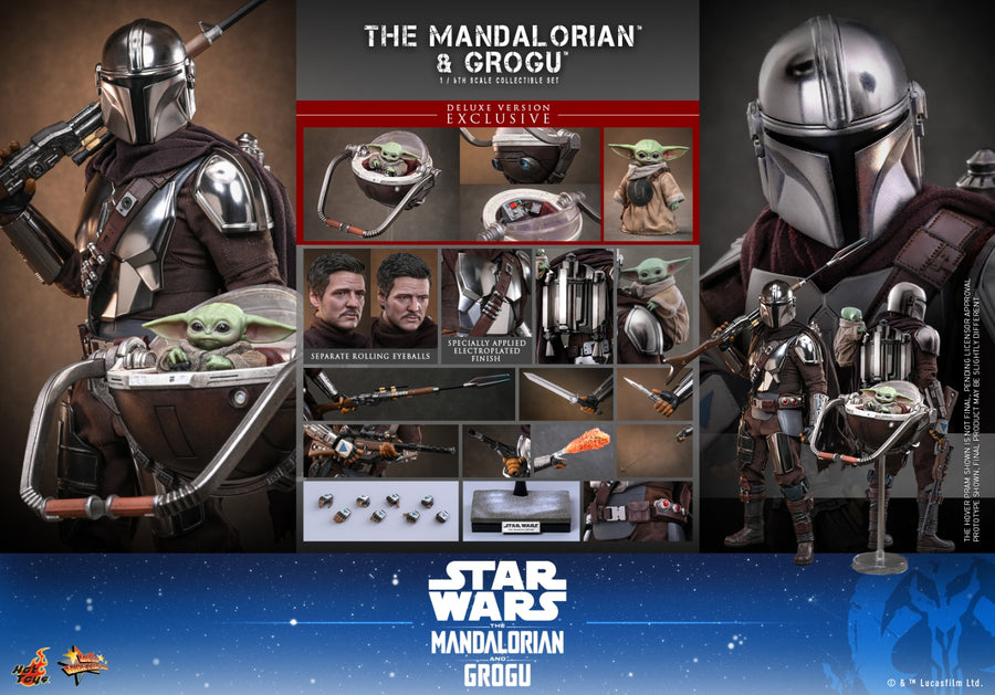 Hot Toys MMS872 1/6 Star Wars The Mandalorian & Grogu Action Figure Deluxe Ver.