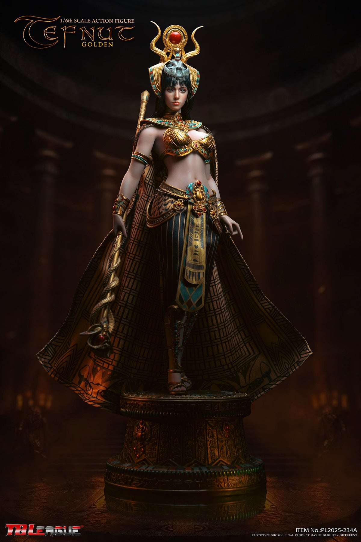 TBLeague PL2025-234A 1/6 Egyptian Goddess Tefnut-Golden Female Action Figure Toy