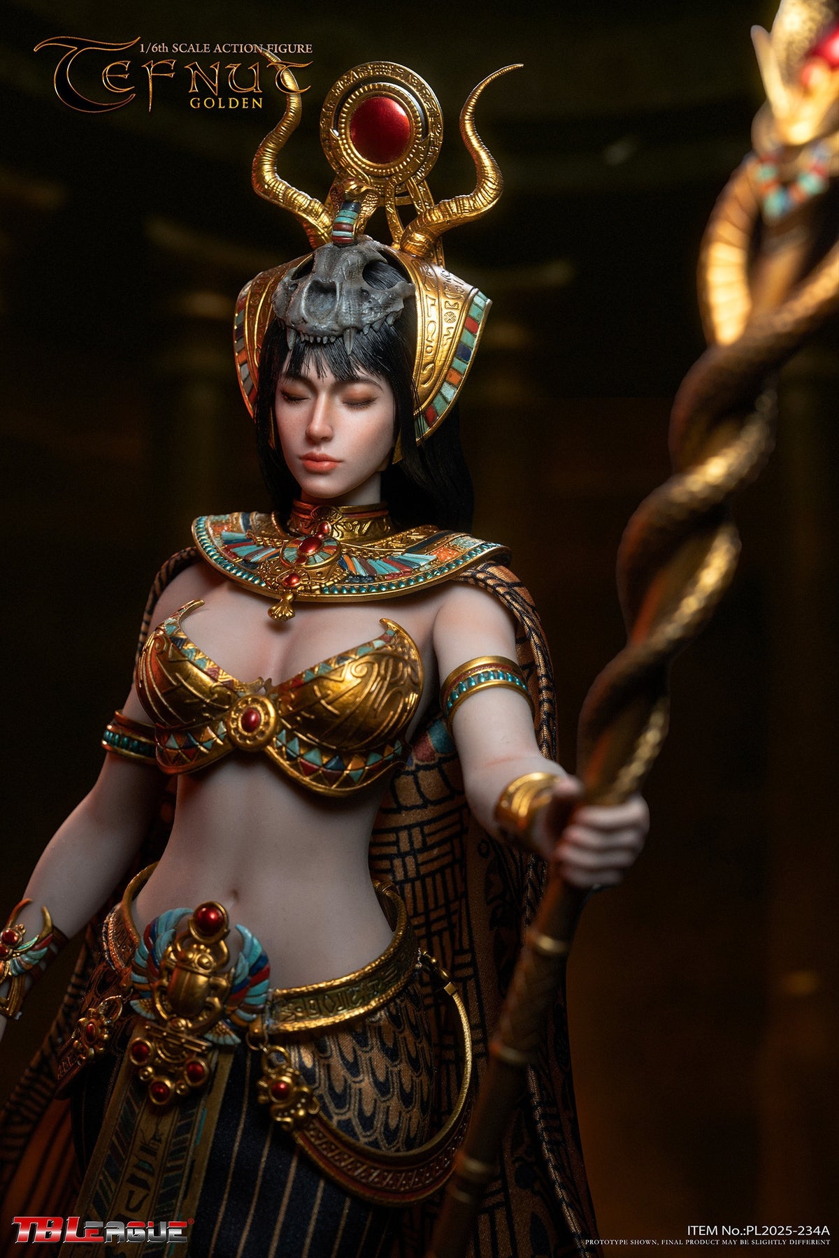 TBLeague PL2025-234A 1/6 Egyptian Goddess Tefnut-Golden Female Action Figure Toy
