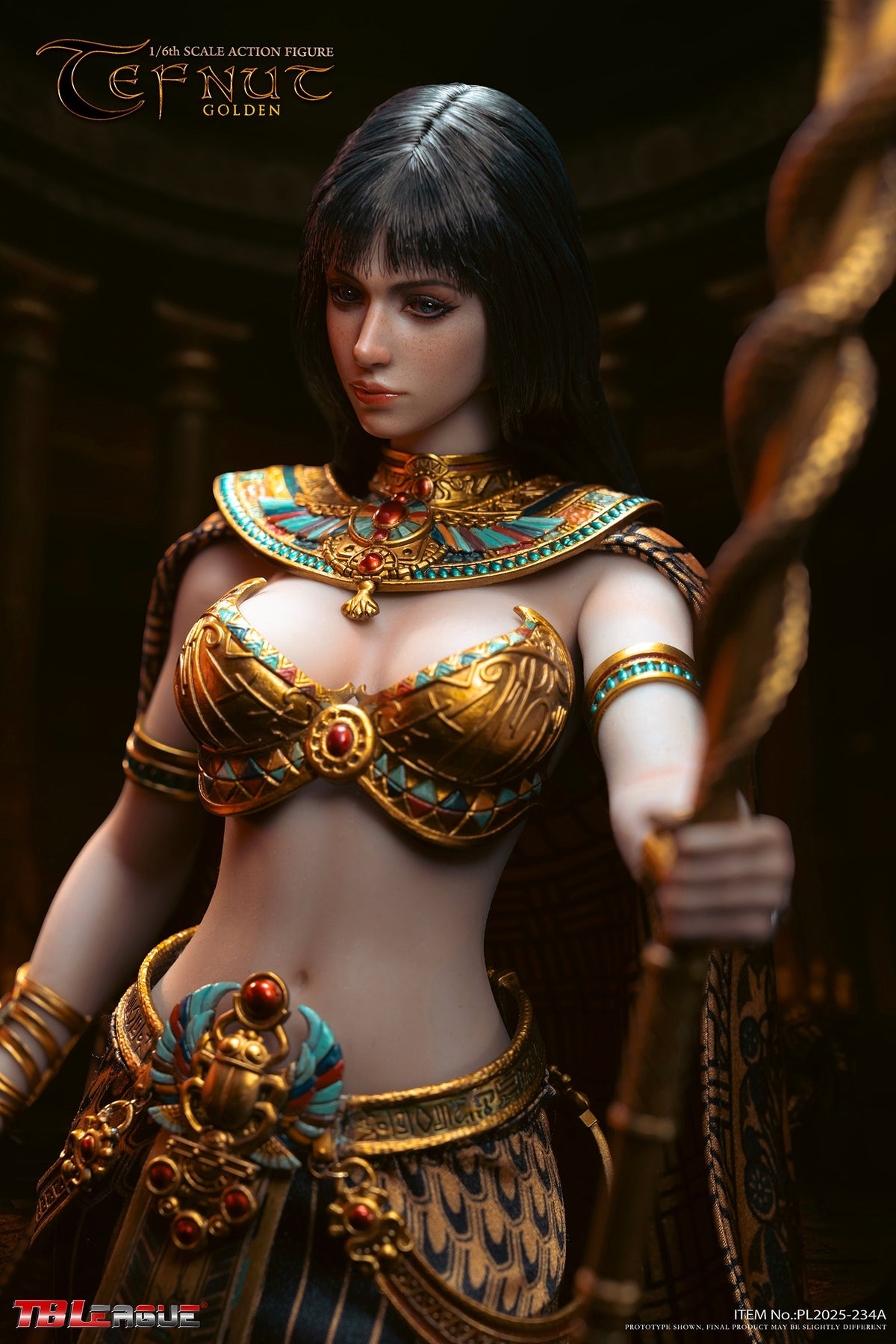 TBLeague PL2025-234A 1/6 Egyptian Goddess Tefnut-Golden Female Action Figure Toy