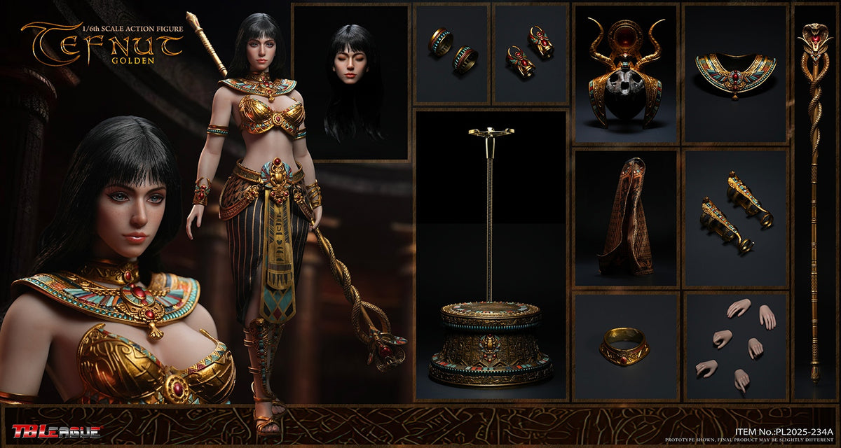 TBLeague PL2025-234A 1/6 Egyptian Goddess Tefnut-Golden Female Action Figure Toy