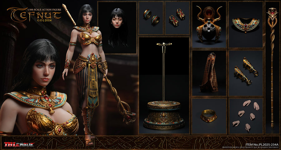 TBLeague PL2025-234A 1/6 Egyptian Goddess Tefnut-Golden Female Action Figure Toy