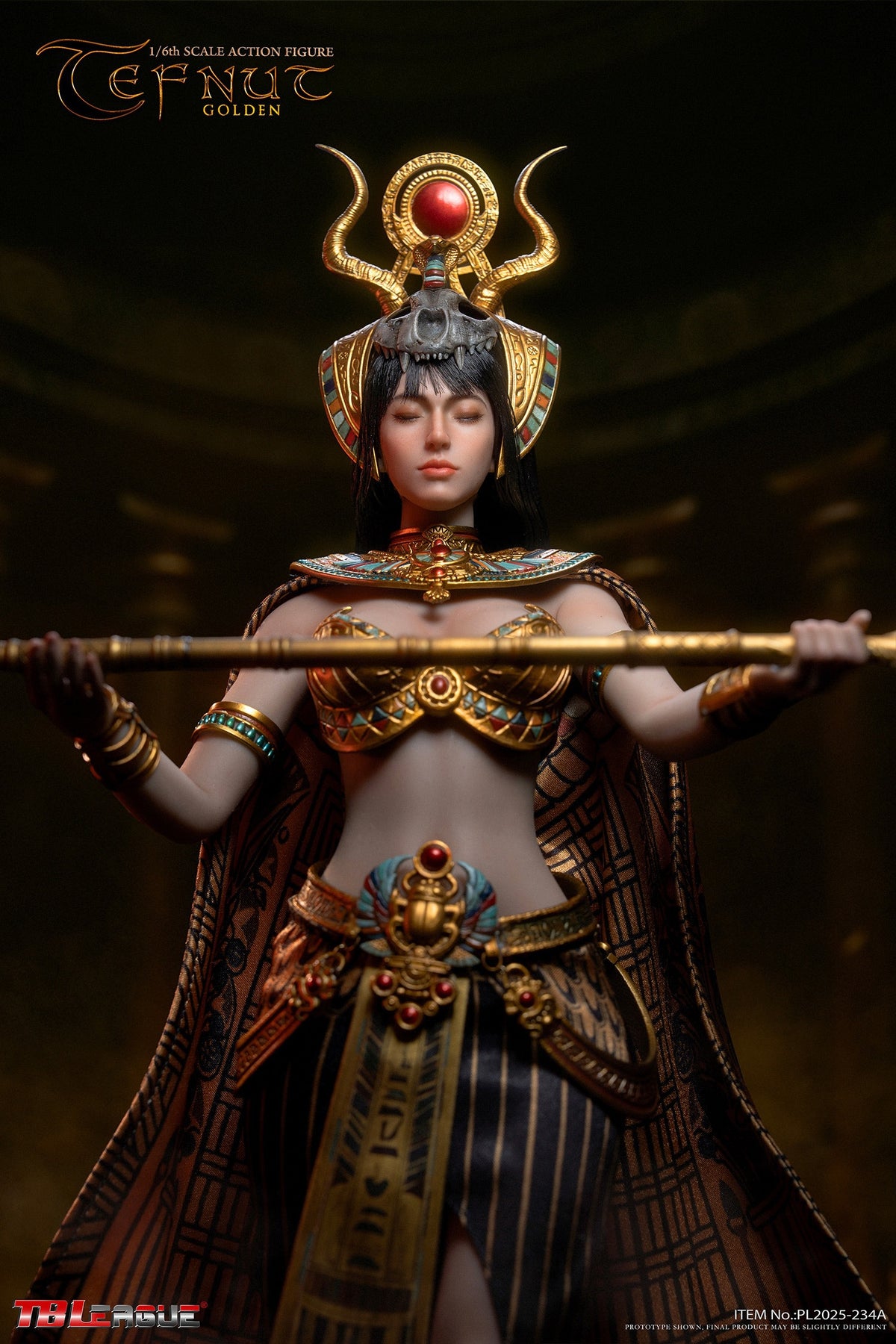 TBLeague PL2025-234A 1/6 Egyptian Goddess Tefnut-Golden Female Action Figure Toy