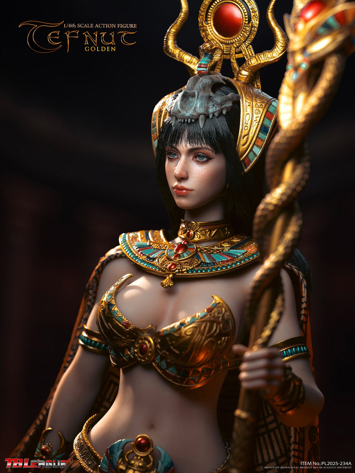 TBLeague PL2025-234A 1/6 Egyptian Goddess Tefnut-Golden Female Action Figure Toy