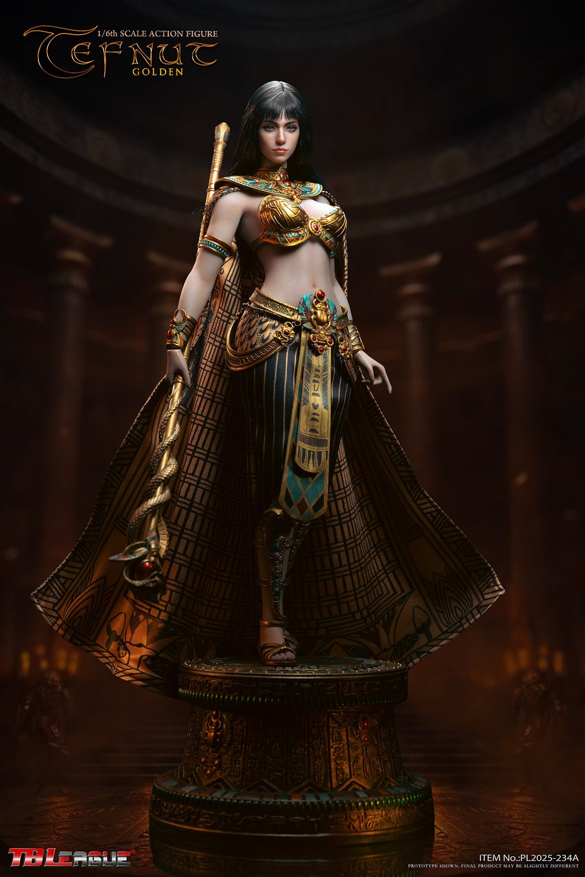 TBLeague PL2025-234A 1/6 Egyptian Goddess Tefnut-Golden Female Action Figure Toy