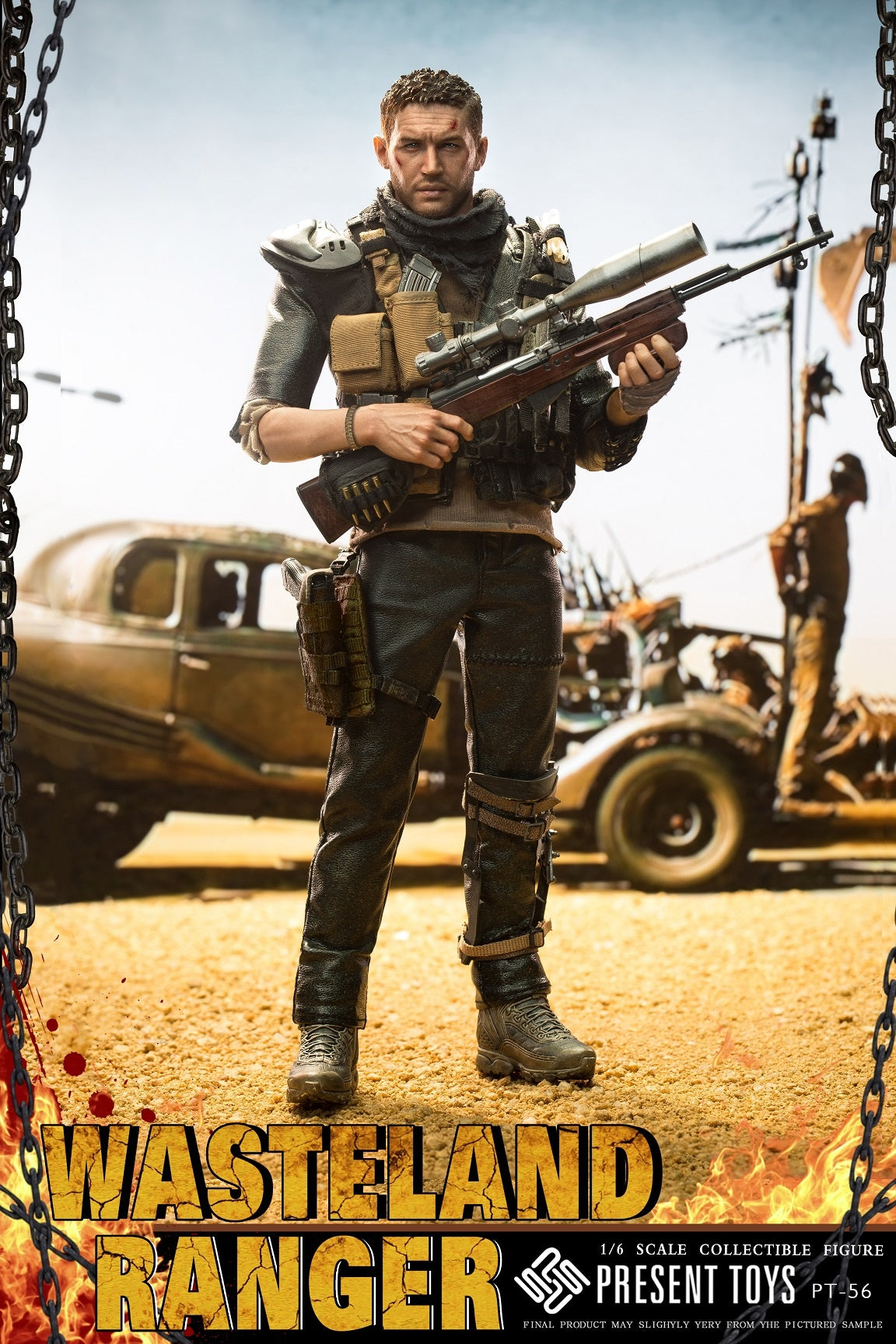 PRESENT TOYS PT-sp56 1/6 Wasteland Ranger Max Tom männliche Actionfigur Modell