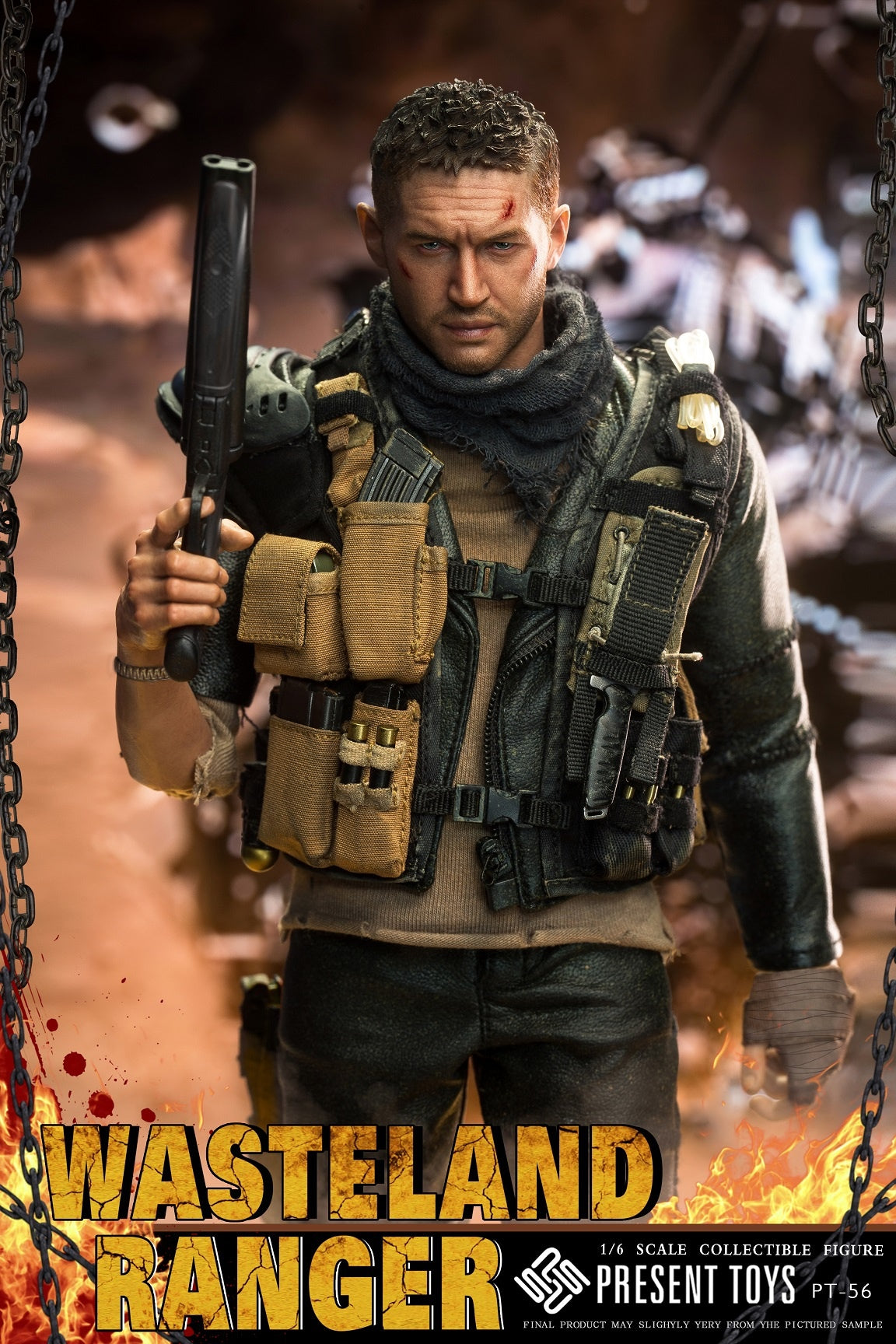 PRESENT TOYS PT-sp56 1/6 Wasteland Ranger Max Tom männliche Actionfigur Modell