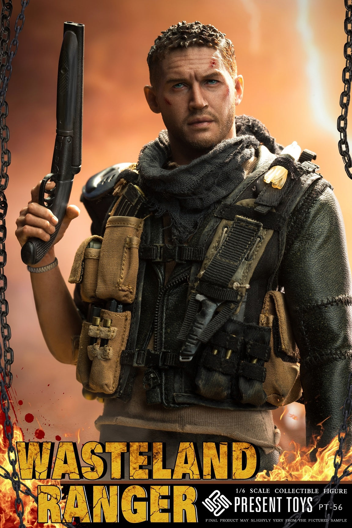 PRESENT TOYS PT-sp56 1/6 Wasteland Ranger Max Tom männliche Actionfigur Modell