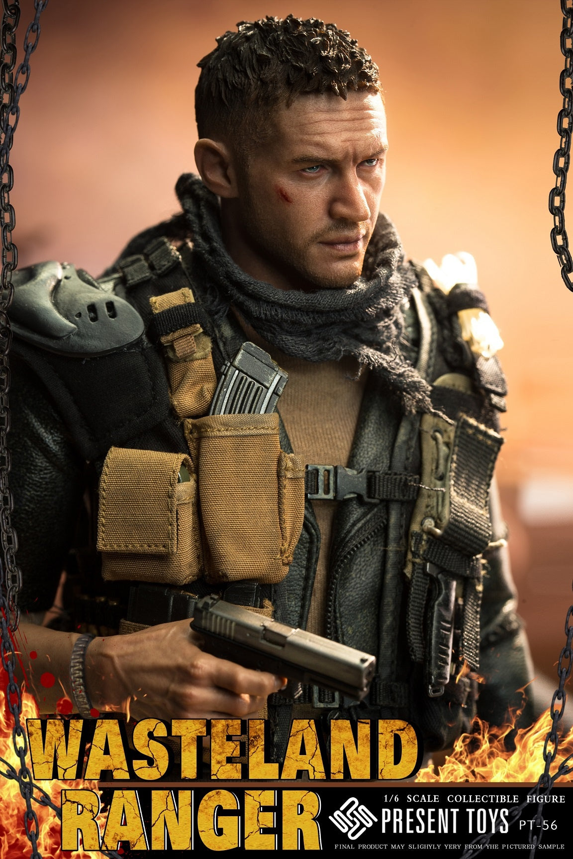 PRESENT TOYS PT-sp56 1/6 Wasteland Ranger Max Tom männliche Actionfigur Modell