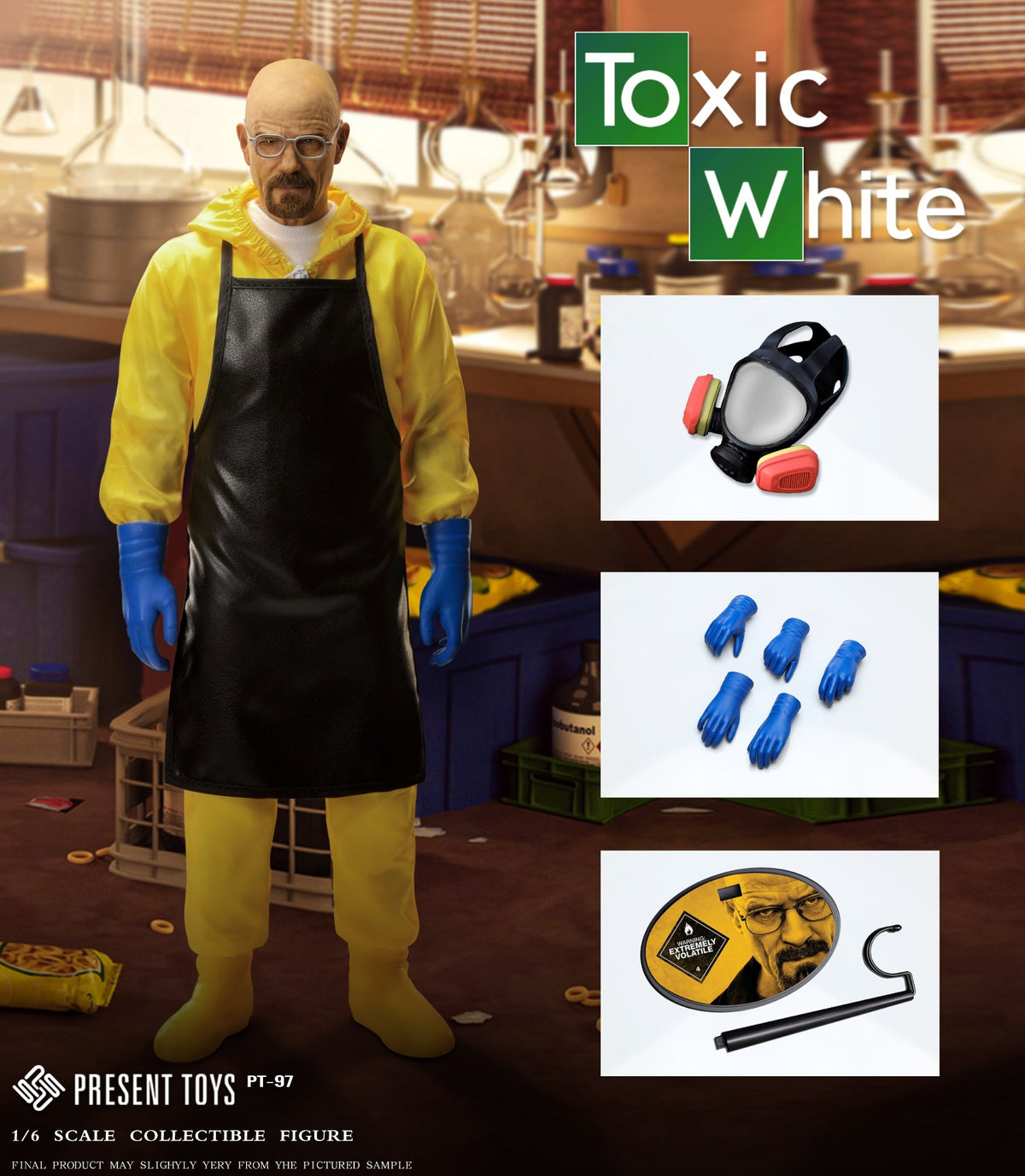 PRESENT TOYS PT-sp97 1/6 Breaking Toxic Mr. White The Bad Actionfigur-Modell